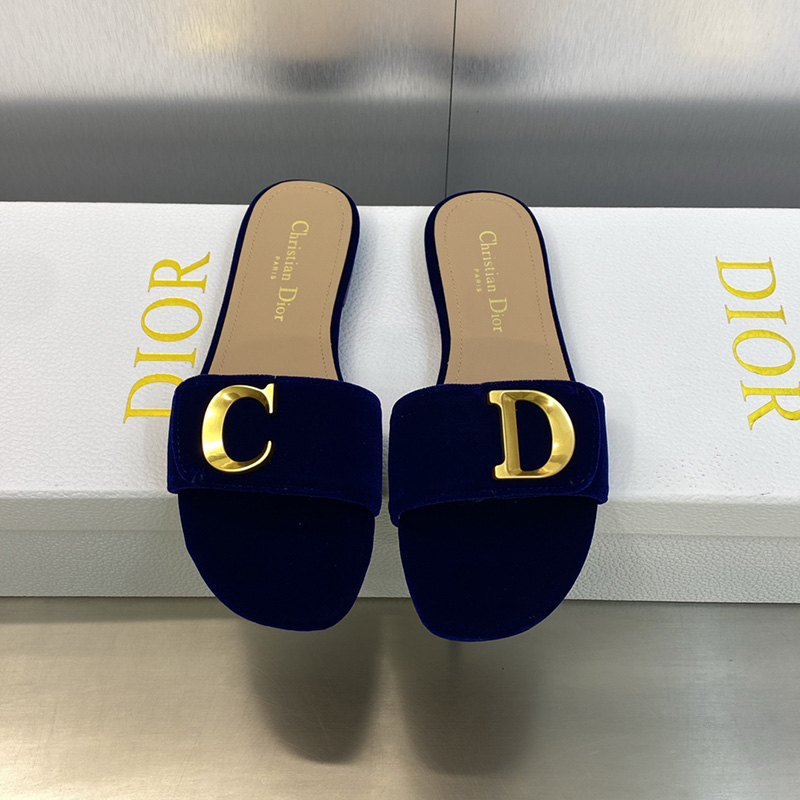 C'est Dior Slides Women Velvet Blue