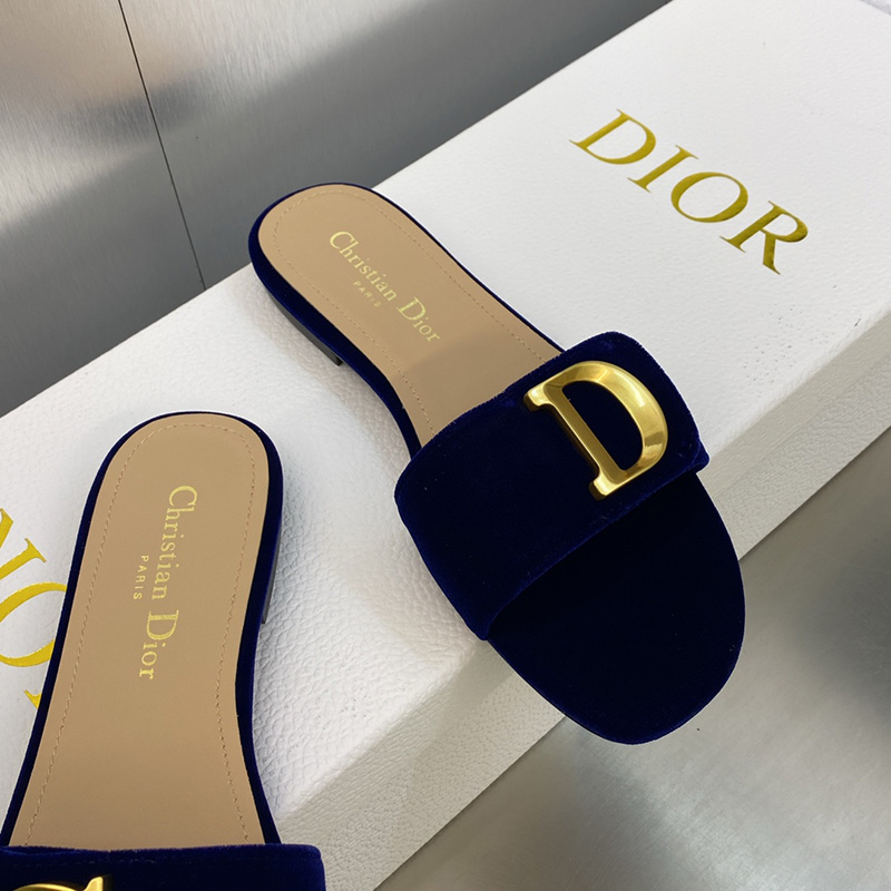 C'est Dior Slides Women Velvet Blue