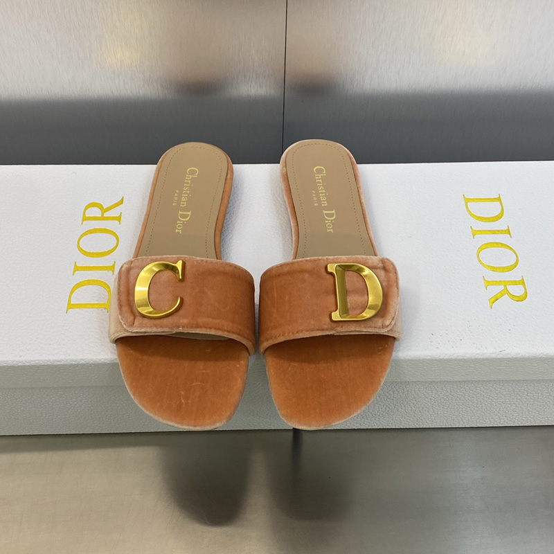 C'est Dior Slides Women Velvet Brown