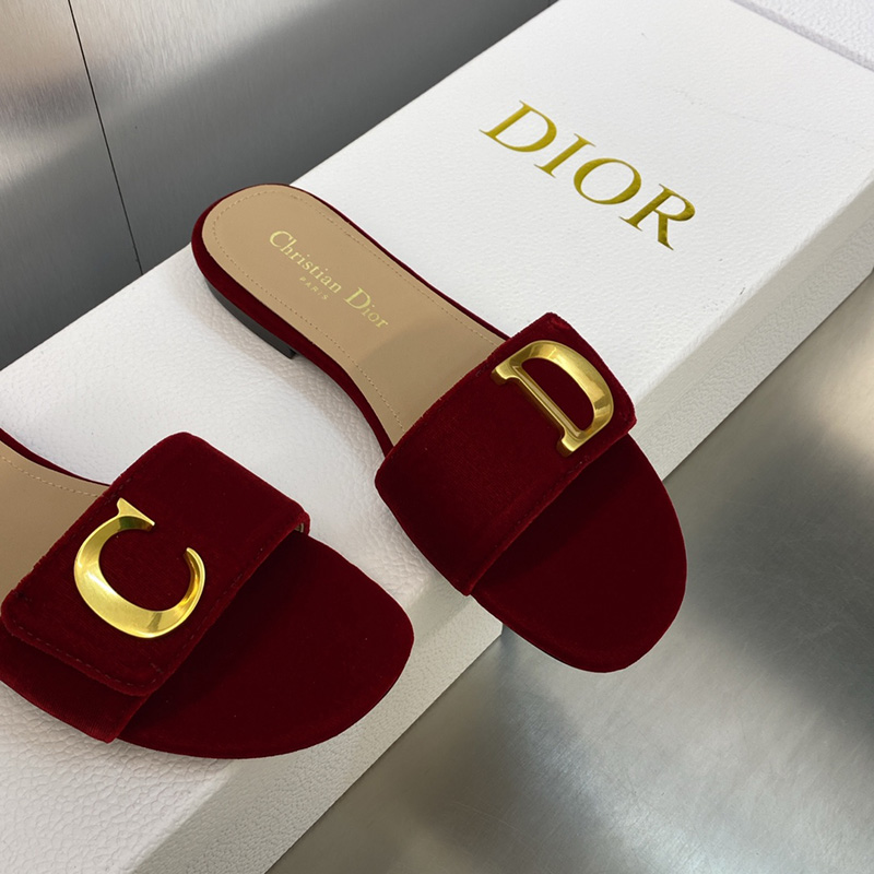 C'est Dior Slides Women Velvet Red