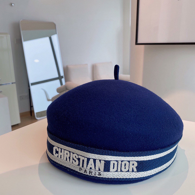 Christian Dior Beret Wool Blue