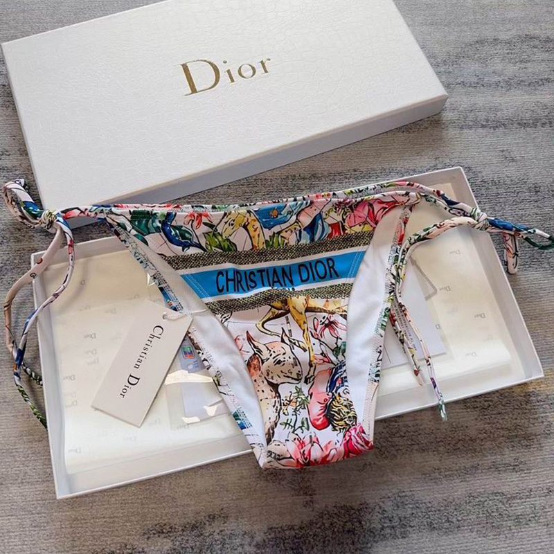 Christian Dior Bikini Women D-Constellation Print Cotton White