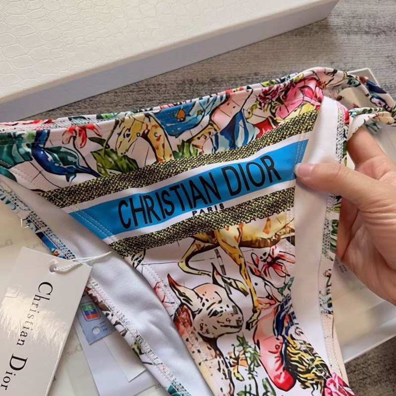 Christian Dior Bikini Women D-Constellation Print Cotton White