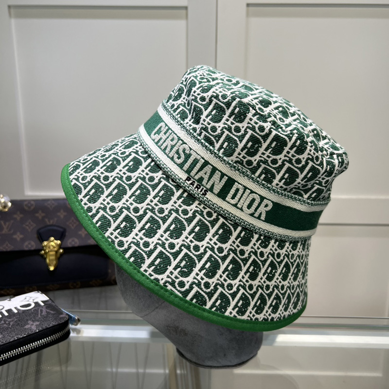 Christian Dior Bucket Hat D-Oblique Canvas Green