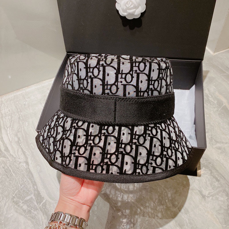 Christian Dior Bucket Hat D-Oblique Mesh Grey