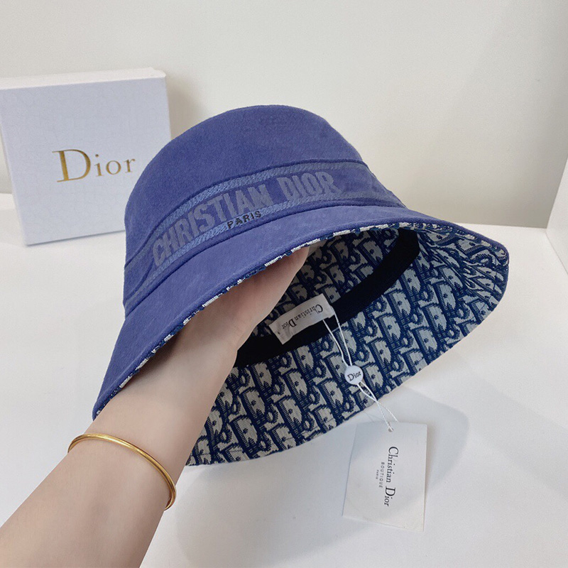 Christian Dior Bucket Hat Oblique Denim Blue