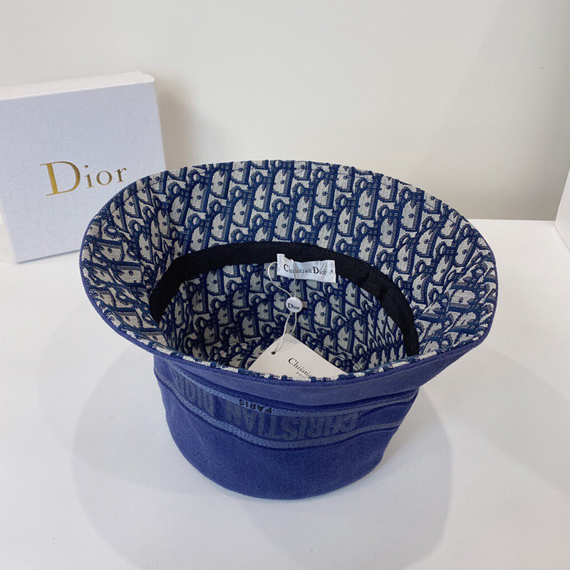 Christian Dior Bucket Hat Oblique Denim Blue