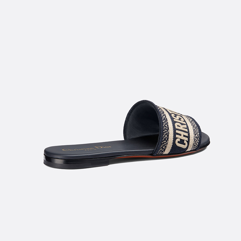 Christian Dior Dway Slides Women Canvas Blue