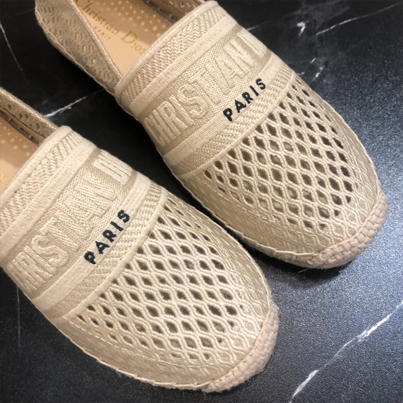 Christian Dior Granville Espadrilles Women Mesh Beige