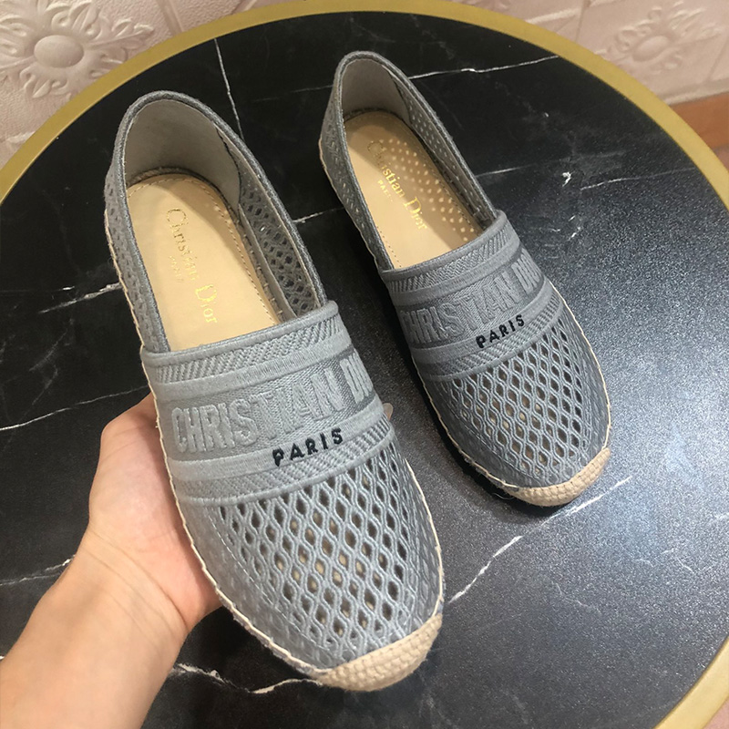 Christian Dior Granville Espadrilles Women Mesh Sky Blue