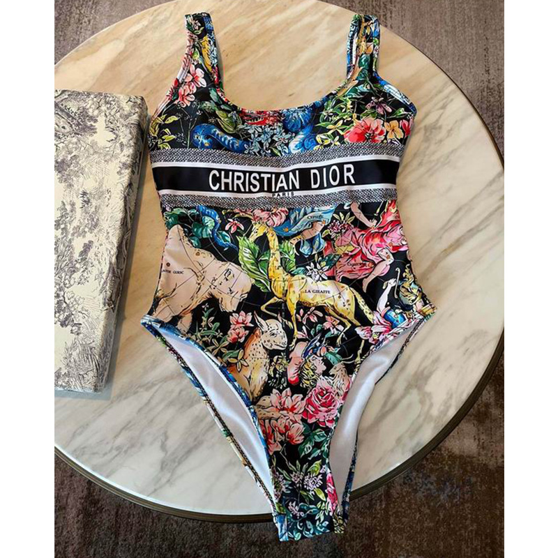 Christian Dior Swimsuit Women D-Constellation Print Lycra Black/Multicolor