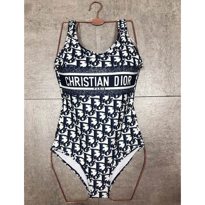 Christian Dior Swimsuit Women Oblique Technical Fabric Black