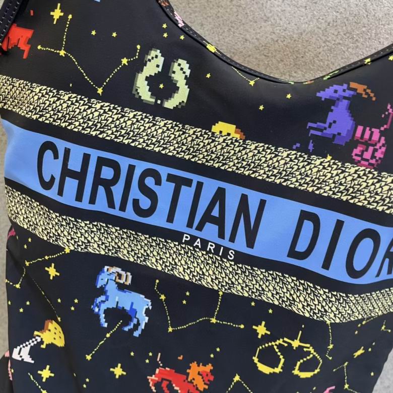 Christian Dior Swimsuit Women Pixel Zodiac Print Lycra Black