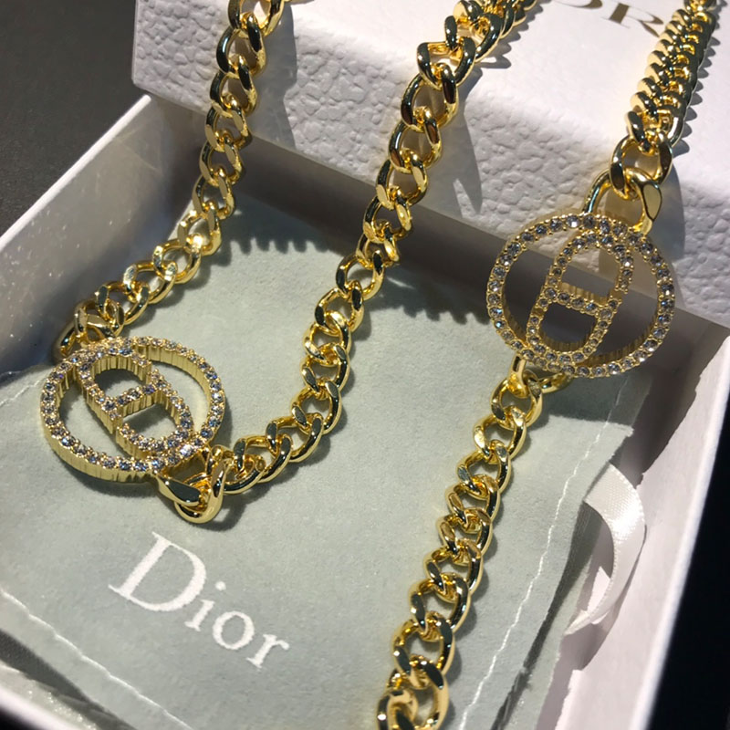 Dior 30 Montaigne Bracelet Metal And Silver Crystals Gold