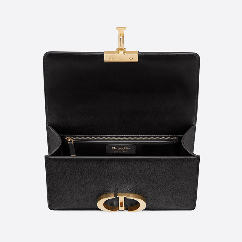 Dior 30 Montaigne Bag Grained Calfskin Black