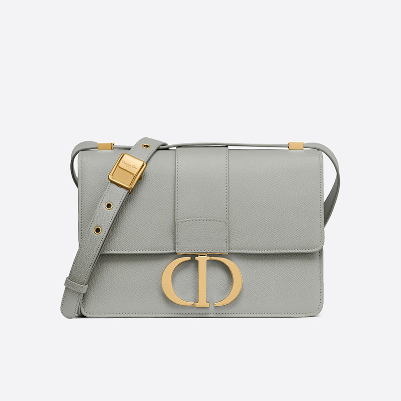 Dior 30 Montaigne Bag Grained Calfskin Grey