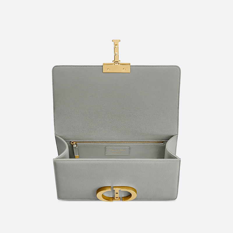 Dior 30 Montaigne Bag Grained Calfskin Grey