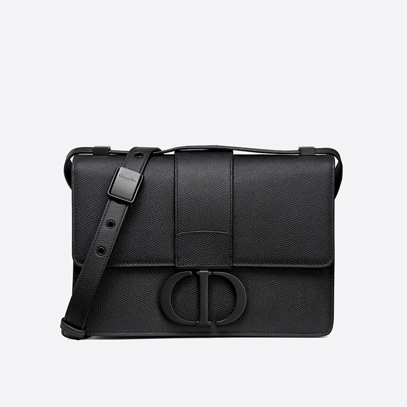 Dior 30 Montaigne Bag Ultramatte Grained Calfskin Black
