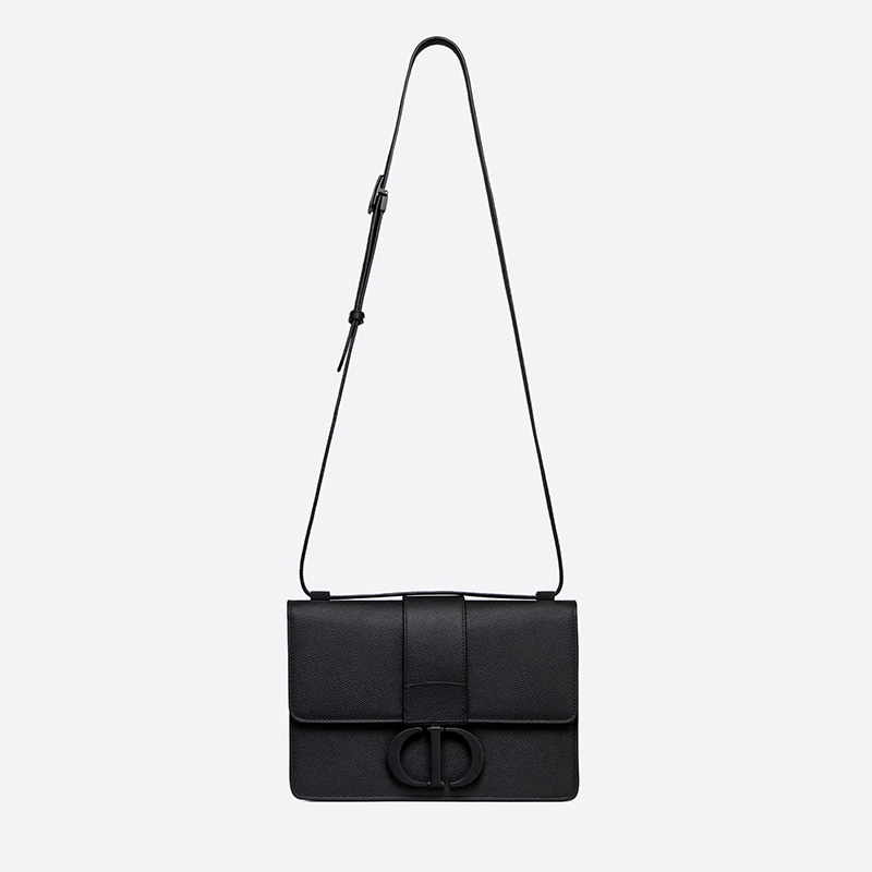 Dior 30 Montaigne Bag Ultramatte Grained Calfskin Black