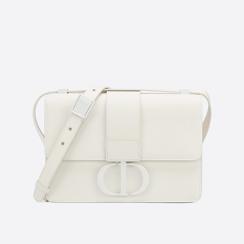 Dior 30 Montaigne Bag Ultramatte Grained Calfskin White