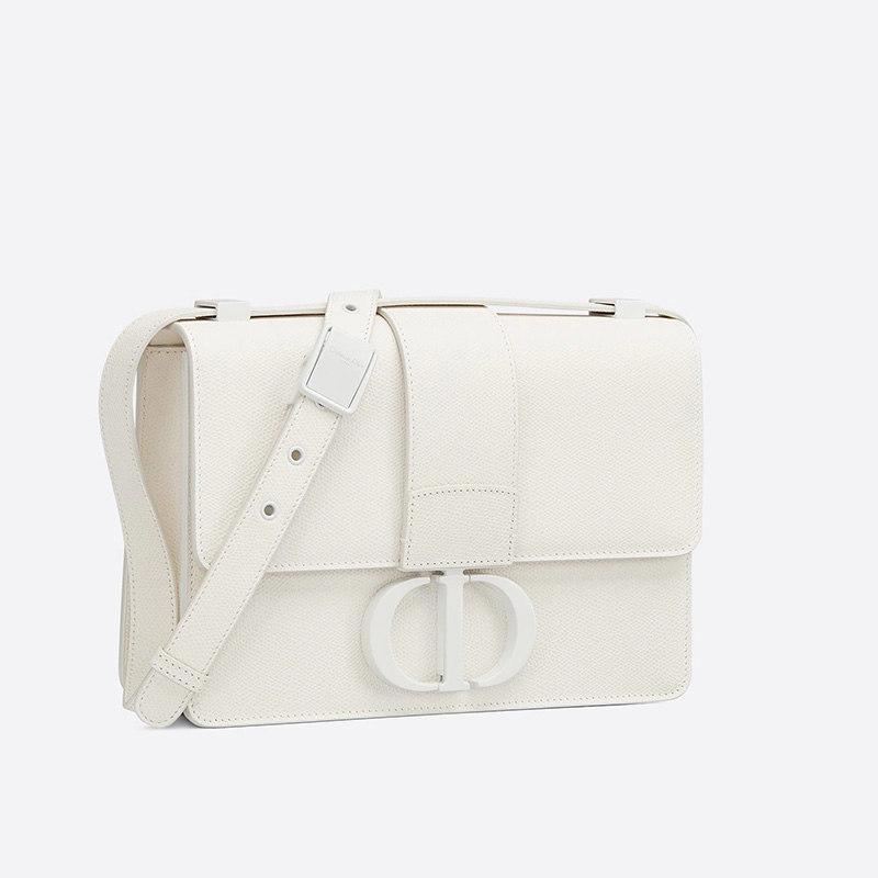 Dior 30 Montaigne Bag Ultramatte Grained Calfskin White