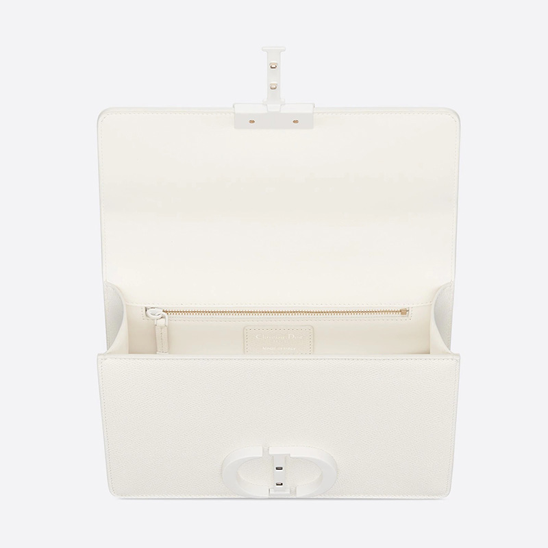 Dior 30 Montaigne Bag Ultramatte Grained Calfskin White