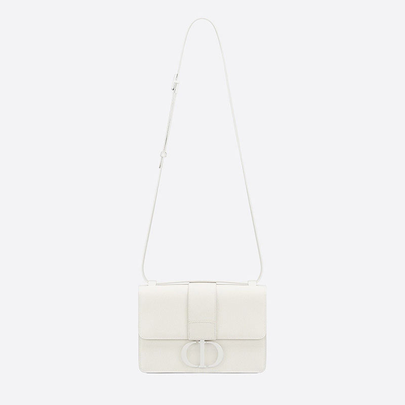 Dior 30 Montaigne Bag Ultramatte Grained Calfskin White