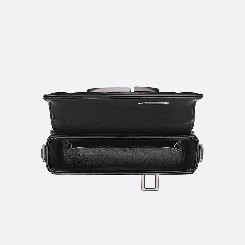 Dior 30 Montaigne Box Bag with Handle Maxicannage Lambskin Black