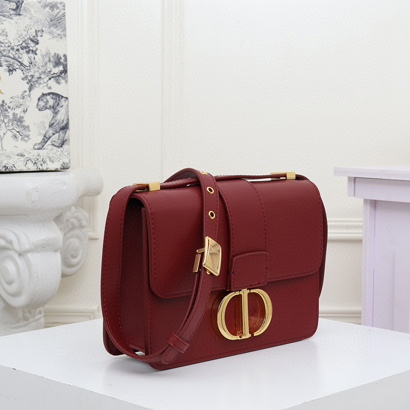 Dior 30 Montaigne Bag Box Calfskin Burgundy