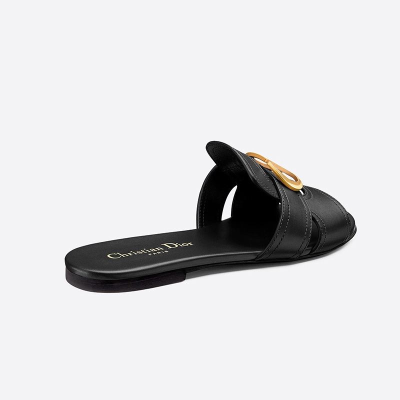 Dior 30 Montaigne Slides Women Calfskin Black