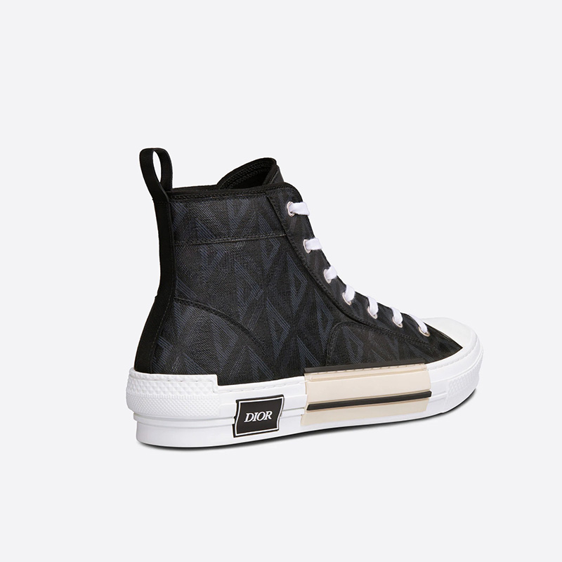 Dior B23 High-Top Sneakers Unisex CD Diamond Motif Canvas Black