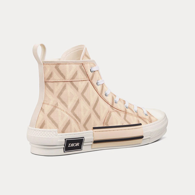 Dior B23 High-Top Sneakers Unisex CD Diamond Motif Canvas Brown