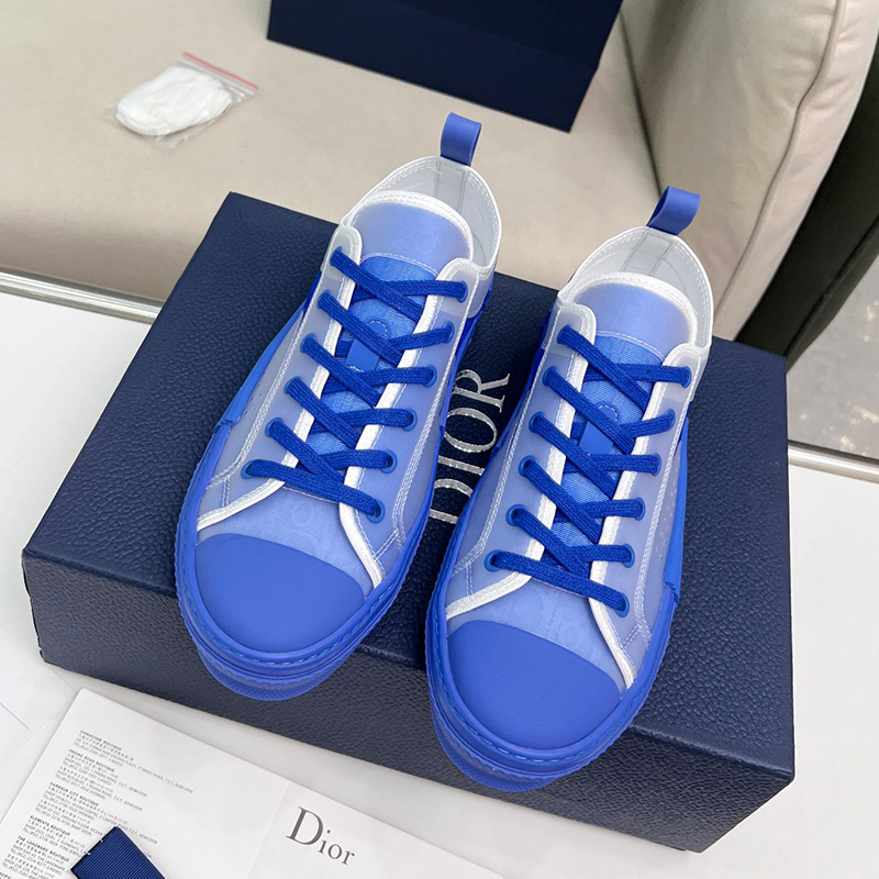 Dior B23 Sneakers Unisex Oblique Motif Canvas Blue