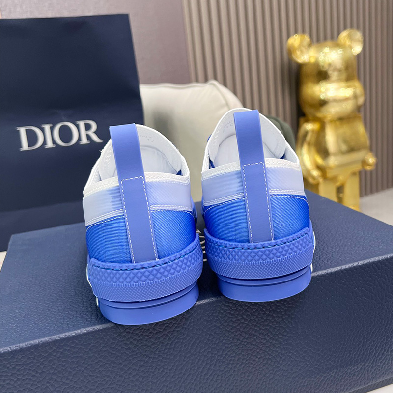 Dior B23 Sneakers Unisex Oblique Motif Canvas Blue