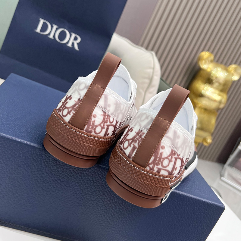 Dior B23 Sneakers Unisex Oblique Motif Canvas Brown