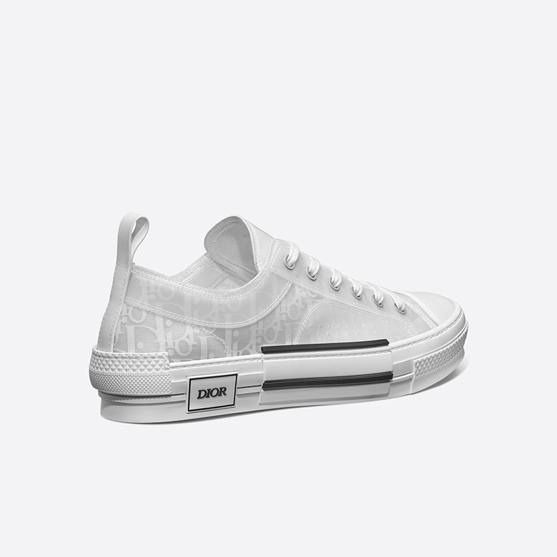 Dior B23 Sneakers Unisex Oblique Motif Canvas White