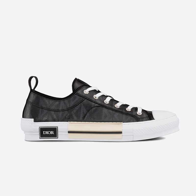 Dior B23 Sneakers Unisex CD Diamond Motif Canvas Black