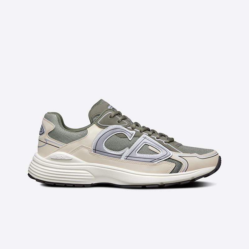 Dior B30 Sneakers Unisex Mesh and Technical Fabric Olive