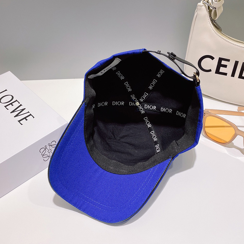 Dior Baseball Cap Christian Dior Atelier Cotton Blue