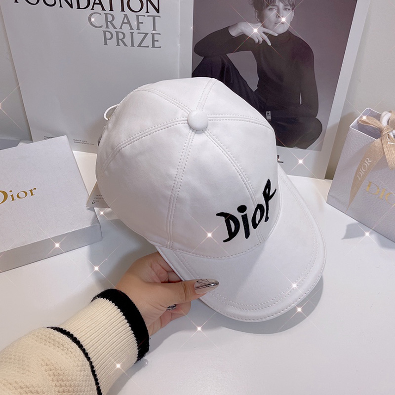 Dior Baseball Cap Shawn Logo Cotton White