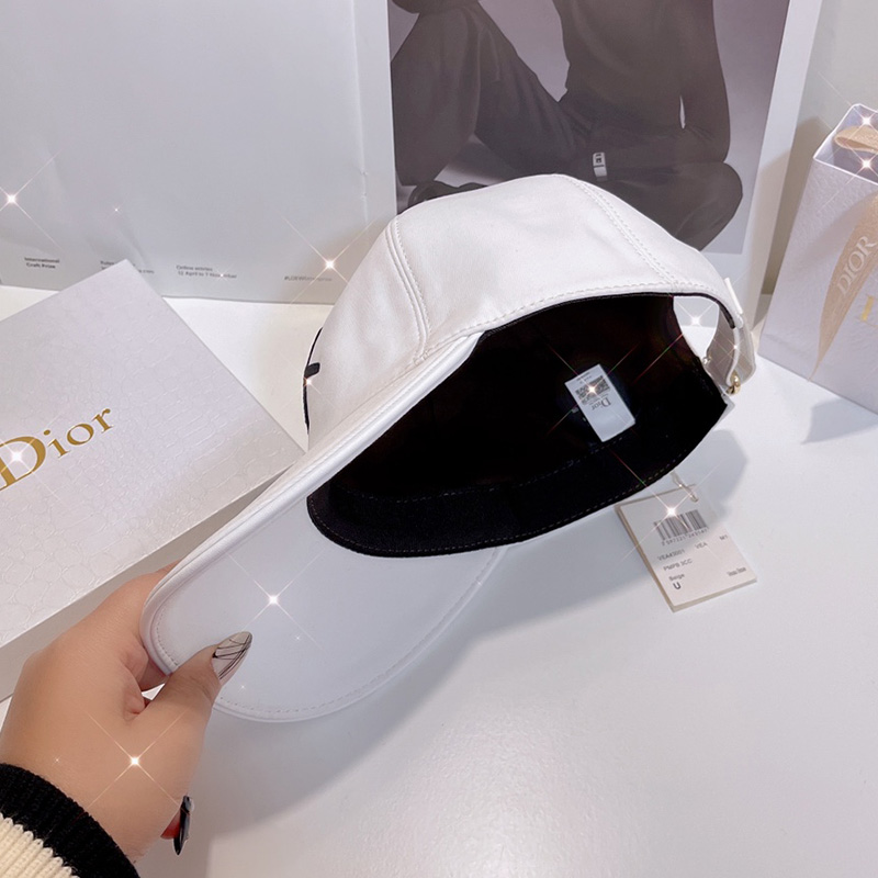 Dior Baseball Cap Shawn Logo Cotton White