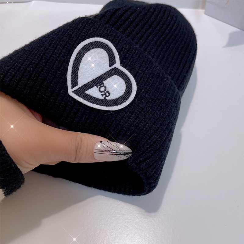 Dior Beanie CD Coeur Cotton Black