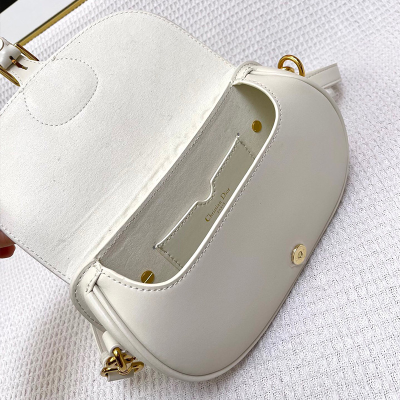 Dior Bobby East-West Bag Box Calfskin White