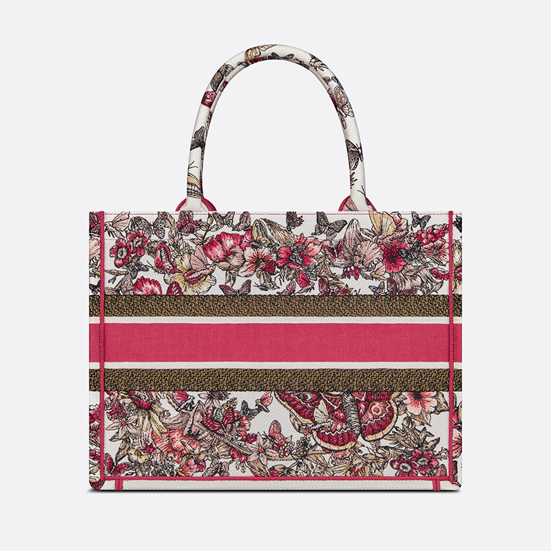 Dior Book Tote Butterfly Motif Canvas Multicolor