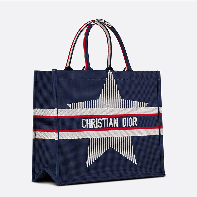 Dior Book Tote DiorAlps Motif Canvas Blue