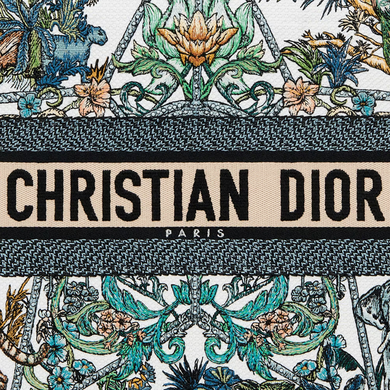 Dior Book Tote Etoile de Voyage Motif Canvas Multicolor