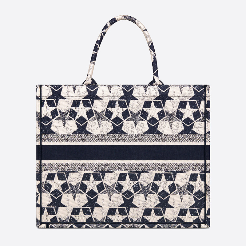 Dior Book Tote Etoile Motif Canvas Blue/White