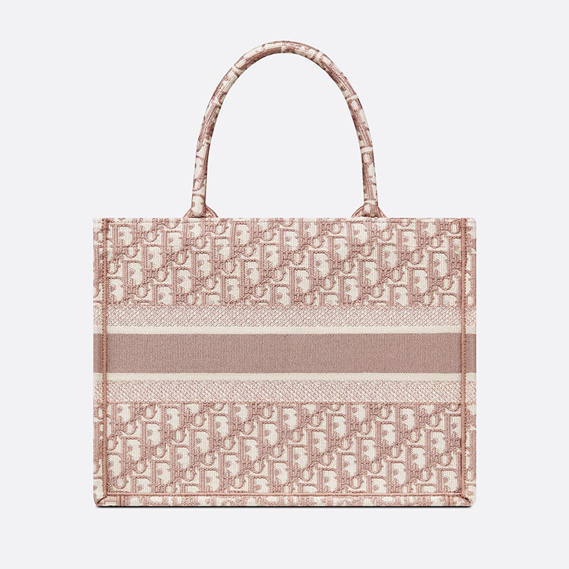 Dior Book Tote Oblique Motif Canvas Pink