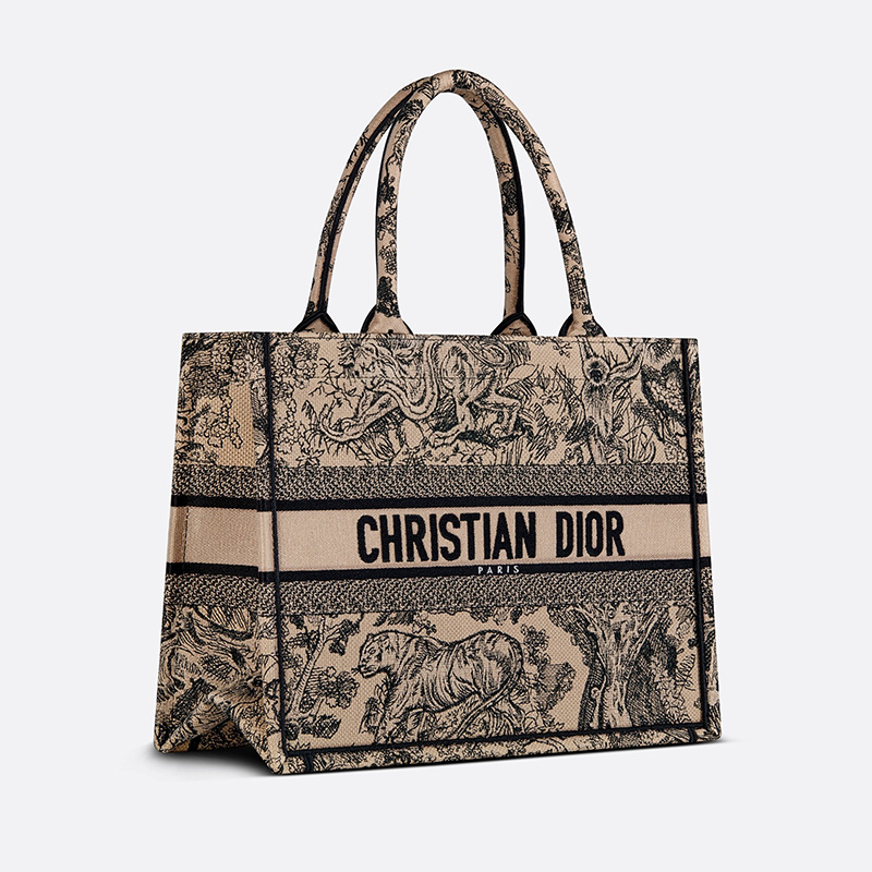 Dior Book Tote Toile De Jouy Motif Canvas Beige