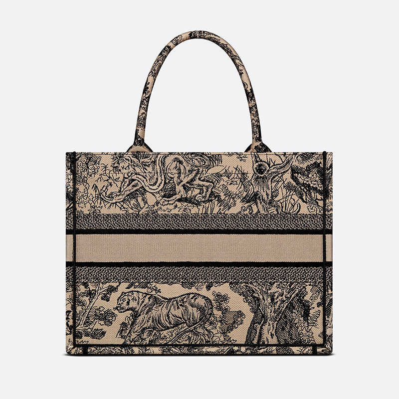 Dior Book Tote Toile De Jouy Motif Canvas Beige